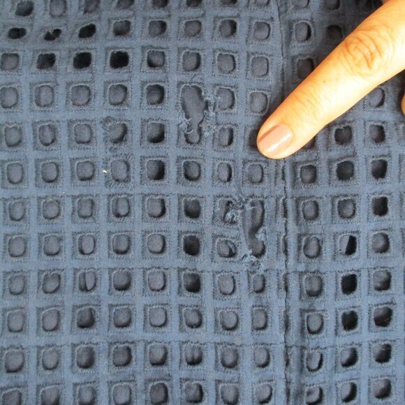 MADEWELL Navy Blue Eyelet Sleeveless Dress  10 - Picture 7 of 10